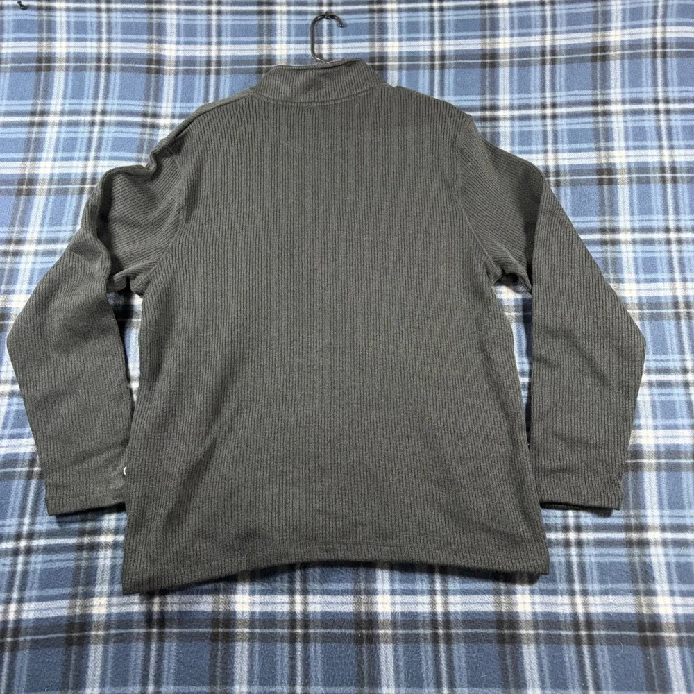 Champion Alabama Crimson Tide Mens L Gray Ribbed Quarter Zip Pullover Sweater